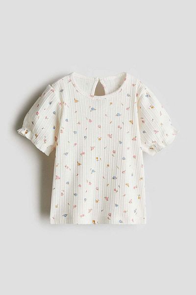 H&M Textured jersey top