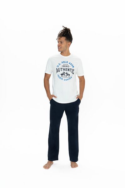 U.S. Polo Assn. Men'S, Licensed, Uspa, 100% Cotton, (Ecru), Pajama Sets