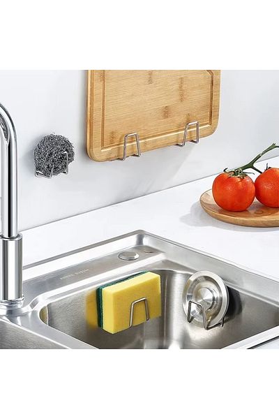 Kaşbaşı Home 1 Piece Dish Sponge Holder - Sink Organizer with Wire Hanger