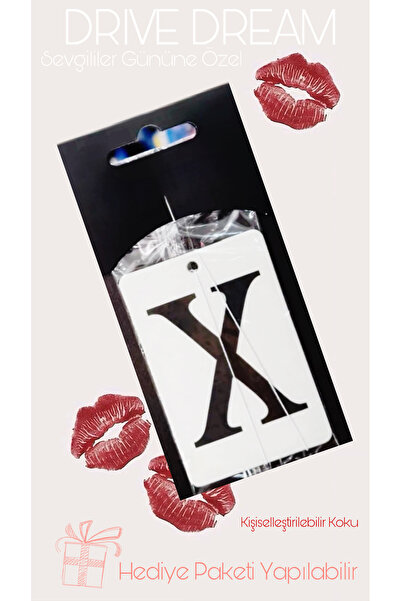 APEXİ Erkek Arkadaşa Özel Kişiselleştirilebilir Araba Ayna Kokusu - Beyaz Öpü...