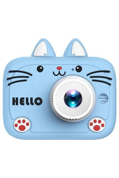 Dynego Mp3 Hello Çocuk Kamerası Çift Kamera 2,0" Ekran Silikon Kılıflı Selfie...