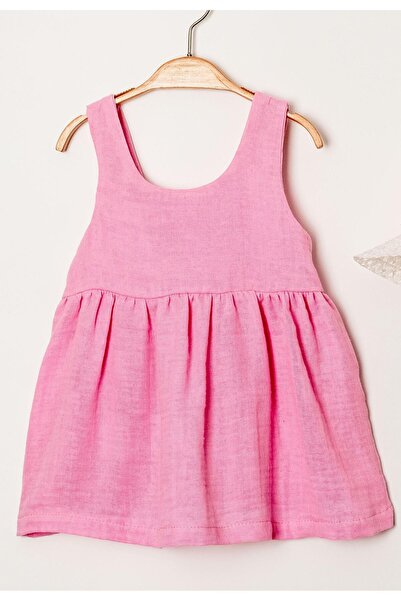 Chicsy Baby Tatlı Fitilli Şapkalı Fiyonklu Kız Bebek Elbisesi