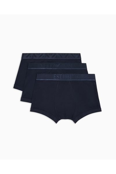 Emporio Armani Ανδρικό Slim Fit Navy Blue Boxer Σετ 3 τεμαχίων - Ελαστική μέση EM 000259   AF10780-MB139