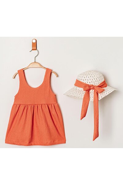 Chicsy Baby فستان للفتيات الصغيرات مع قبعة مضلعة حلوة