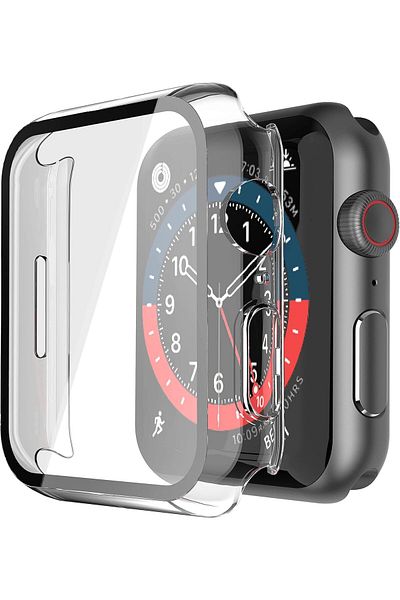 AWH Piuellia 2-Pack Hard Case with Tempered Glass Protector for Apple Watch Series 8/7 45mm