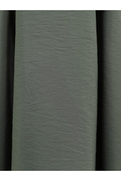 Modamorfo Khaki Color Parachute Fabric - Pleated and Belted Skirt