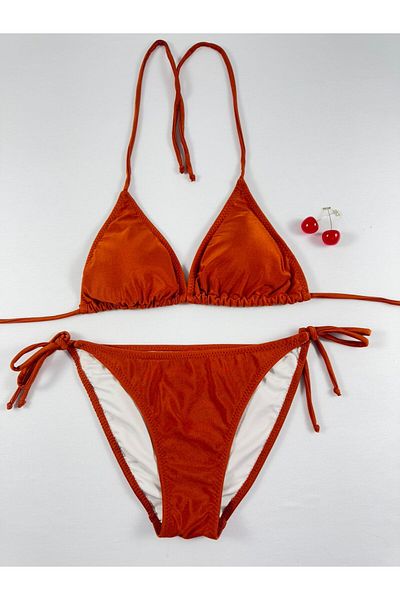 FUNELLA Set de bikini triunghi pentru femei Tile String