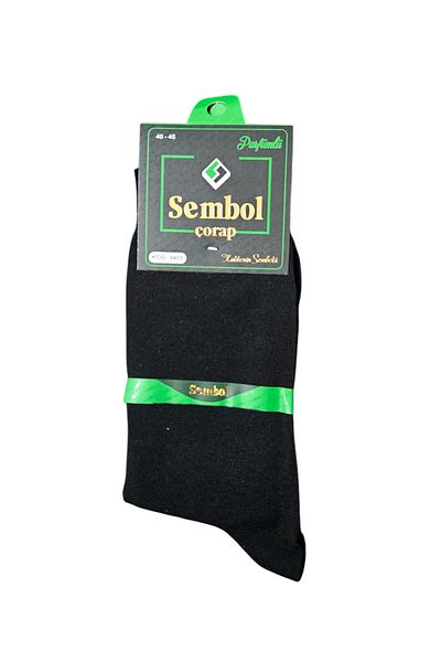 Sembol Senbol Brand Men's Socks 40 45 Black Color 12 Pairs