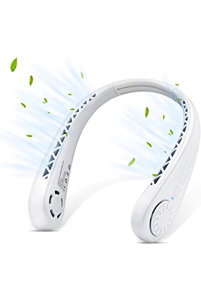 AWH مروحة رقبة محمولة | تصميم أنيق مستوحى من سماعات الأذن بدون شفرات | تعمل بالبطارية، بدون استخدام اليدين