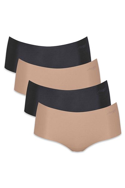 SLOGGI Damen Shorts, 4er Pack - Zero Microfibre 2.0 Shorts, Mikrofaser, einfarbig