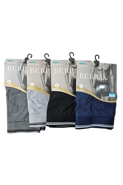 Berrak Men's 4-Piece Cotton Lycra Flexible Fabric Boxers