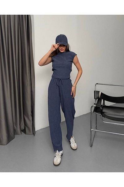 İLKCET MODA Set de damă Tree Bark Basic Bottom Top