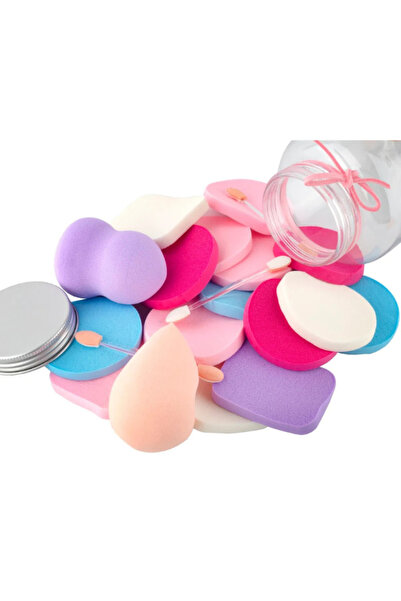 Acarlar Ticaret 20 Parça Kavanoz Makyaj Sünger Seti