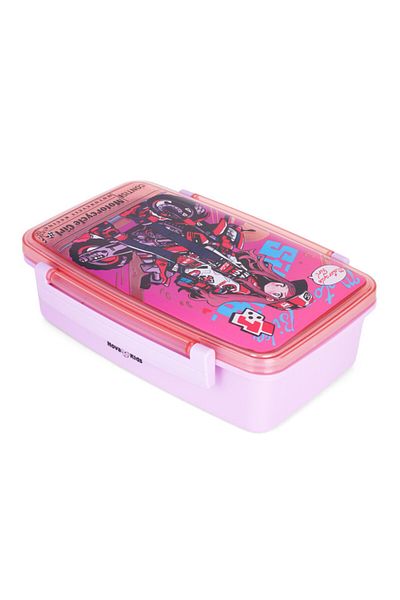 NovaKids Nova Kids Bento Lunch Box with Spoon & Fork - Motorbike Pink