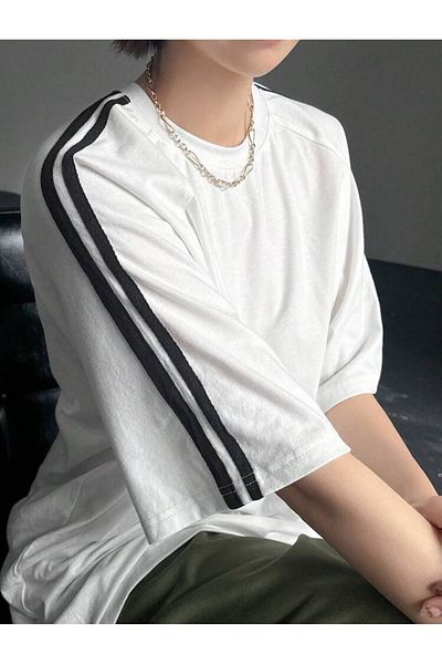 Touz Moda Μπλουζάκι με ρίγες ώμου Extra Cash (Unisex).