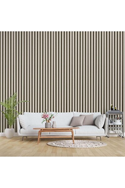 VERA DEKOR 60 X 275 Vizon Renk Akustik Duvar Paneli / MDF / 4mm keçe / 9mm çıta 3 tarafı kaplı