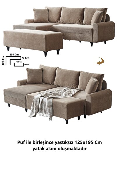 Kagu Corner Flavia Köşe Takımı Puflu