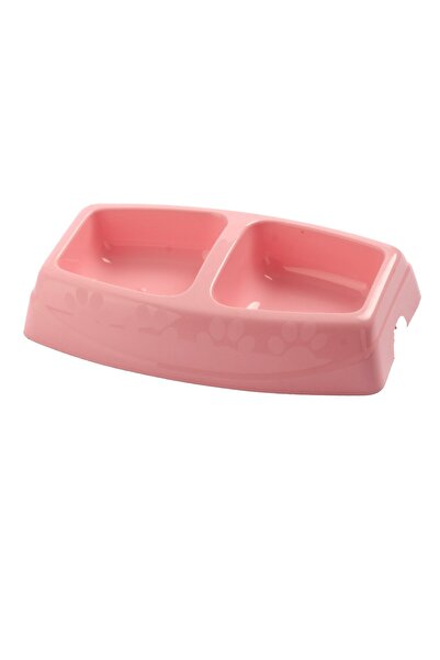 Petozi 2'li Küçük Yavru Kedi Mama ve Su Kabı 23,5 x 15,5 cm Plastik