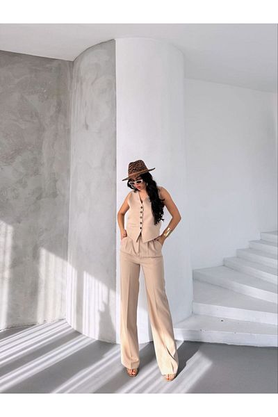 Moda İkra Set of 2 Vest and Trousers