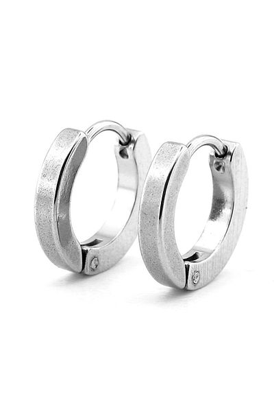 Solfera Fine Stainless Steel 2.2mm Thickness Hoop Unisex Women Men Earrings Er144