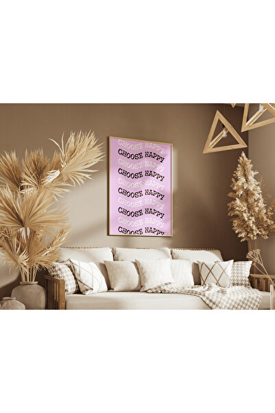 ARTCASTLE Tablou cu ramă din lemn Alege Fericirea