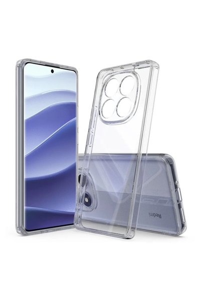 HANPORIUM Redmi Note 14 Pro Compatible Transparent Silicone Case - Flexible F...