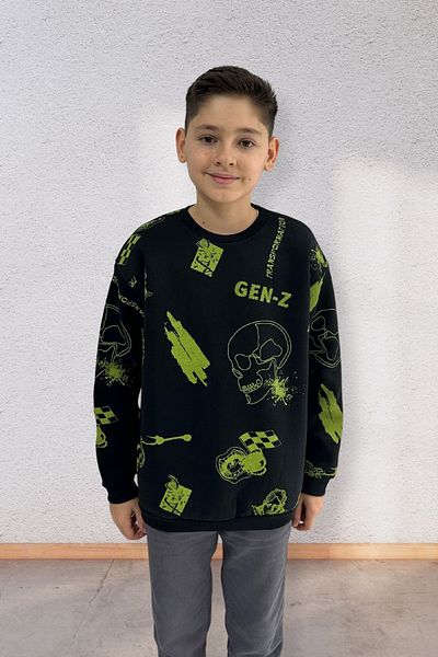 Kübra Tekstil Суитшърт с дълъг ръкав и щампа за момче