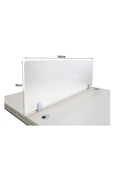 Mahmayi Desk Privacy Divider, Office Divider Partition, Desk Separator Panel for Student-140x40cm (White)