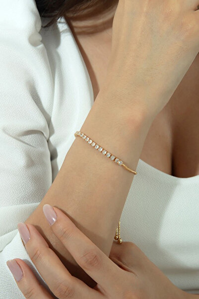 AURRARİ Altın Kaplama Suyolu Ayarlanabilir Çelik Bileklik