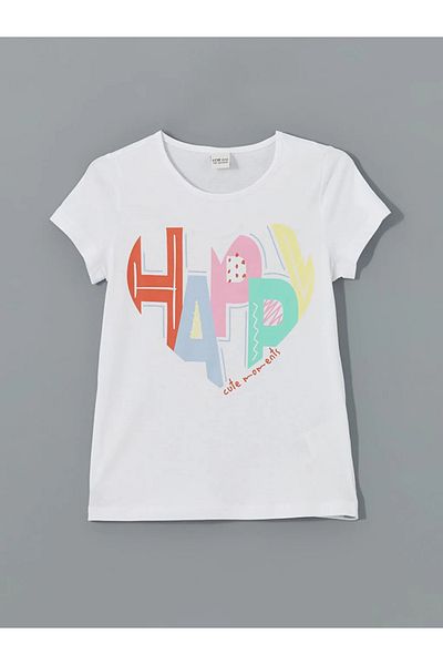 LC Waikiki Lcw Eco Green Happy Printed Girls' T-Shirt & Leggings
