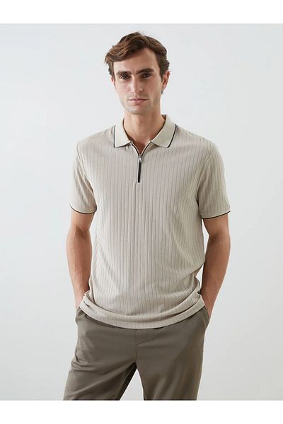LC Waikiki Ανδρικό μπλουζάκι LCW Vision Polo με κοντό μανίκι από χτενισμένο βαμβακερό