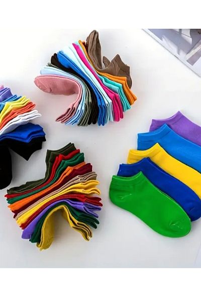 emosocks 8 чифта многоцветни обикновени дамски чорапи с ликра и памук
