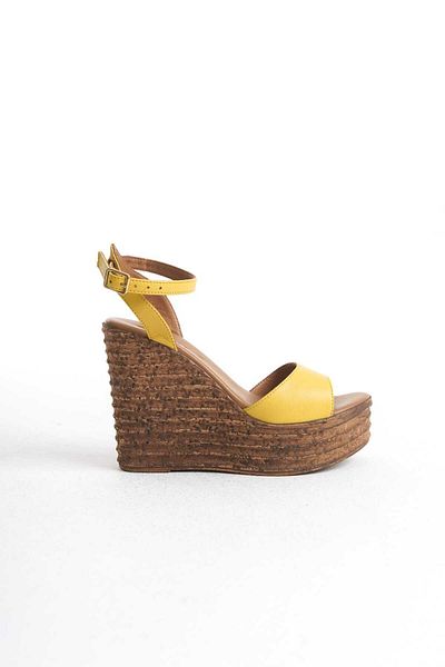 ERNİLA Wedge Heel Genuine Leather Sandals