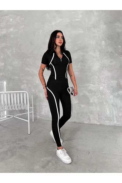 Touz Moda Sandy 2-Piece Tights Crop Bodysuit