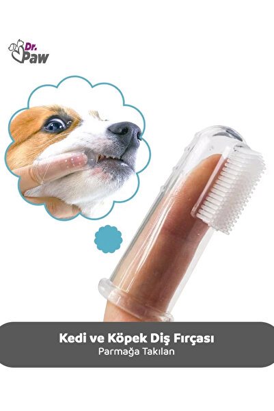 Dr.Paw Parmak Tipi Evcil Hayvan Diş Kaşıma ve Bakım Fırçası