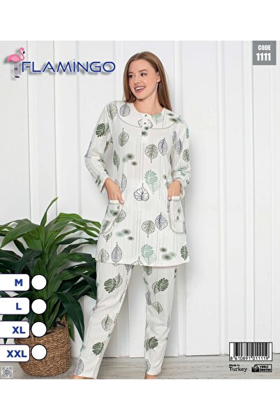 Flamingo Pijama takımı ev home elbise pamuk kadın