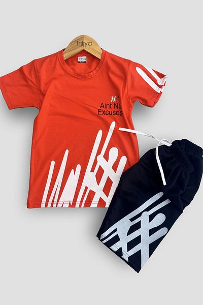 TRİLİYA Boy's Summer T-shirt and Capri Set - Economical Elegance