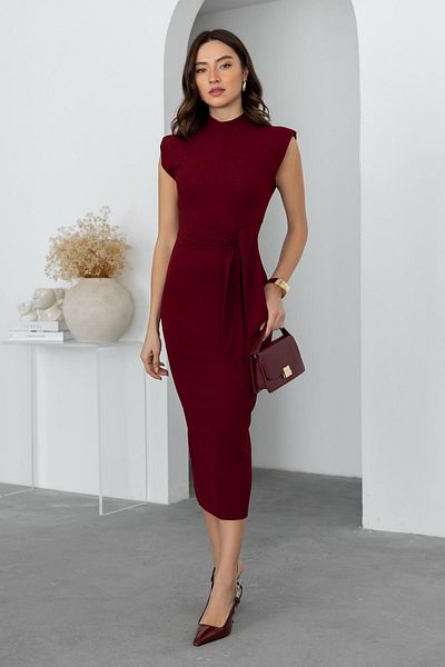 MOZENA Long Midi Length Pencil Dress