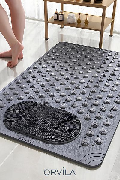 Orvila Χαλάκι μπάνιου μασάζ 36x70 cm με βεντούζα - Αντιολισθητική καμπίνα ντους δαπέδου