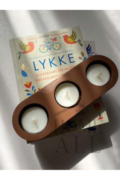 HOME ALL Tealight Mumluk 3 Delikli, Dekoratif Beton Mumluk, Modern ve Minimal...