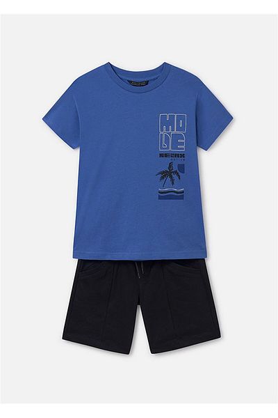 MAYORAL Boy's Blue T-Shirt and Shorts Set - 6677