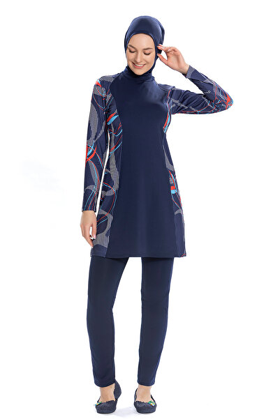 REMSA Lycra Full Covered Hijab Μαγιό 266 02 Navy Blue