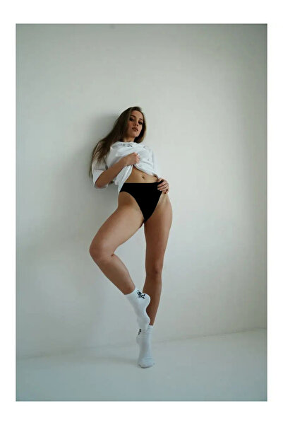 MİSTİRİK Model Navelli Simplu Fără Model Tricotat Model Soft Cusut Chiloți Sport Snur Culoare Neagră