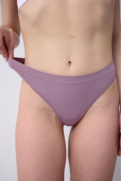 MİSTİRİK Modelul Navelli nu marchează Chiloți model tanga tricotată moale, culoare trandafir praf