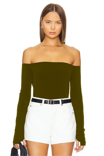 heyy collection Strapless Finger Slip Blouse