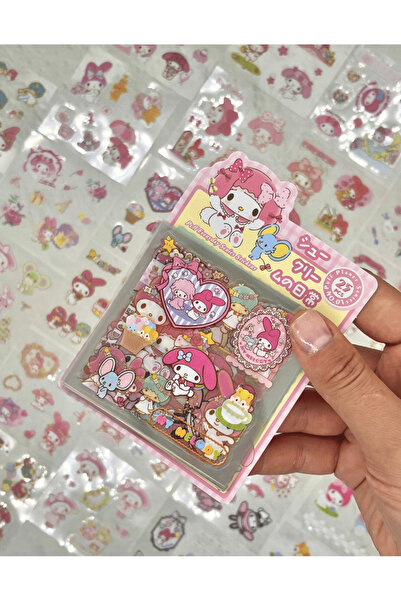 Kağıt Gemi Dükkan Sanrio Karakter My Melody 25 Yaprak 200 Adet Pet Sticker Se...