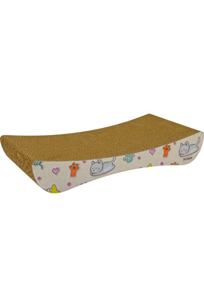 Rotipet Cardboard Cat Scratching Cat Patterned Xsmall 43X7X21 cm