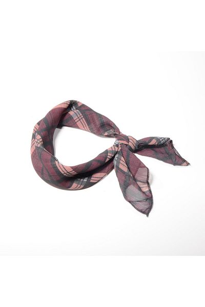 Tedz Collection Paredora Red Brown Plaid Scarf