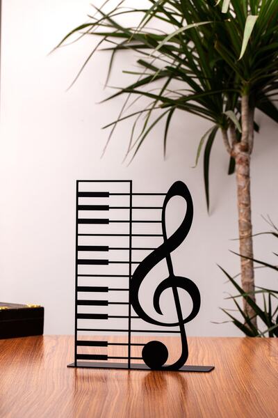 Muyika Design Muyika Metal Masa Üstü Dekoratif Obje&biblo Sol Anahtarı Bbl-m