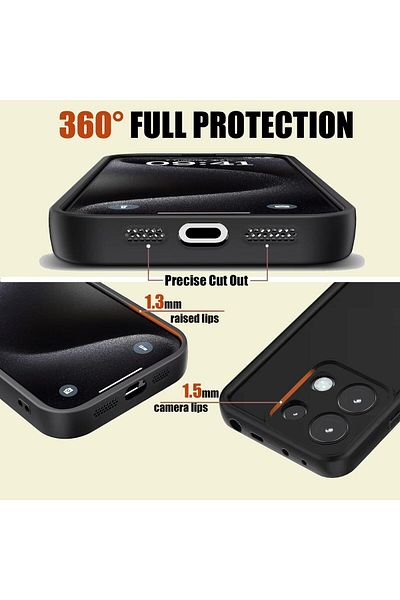m.tk moveteck حافظة هاتف Xiaomi Redmi Note 14 تغطي الكاميرا وغطاء ثلاثي الأبعاد من السيليكون الناعم الملون مع حافة بارزة محمية